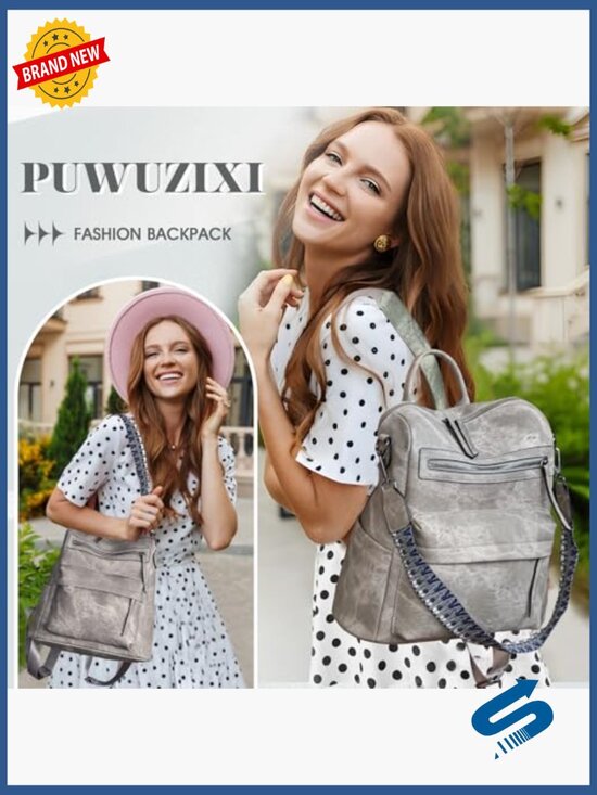 PU Leather Women\'s Backpack, Anti Theft, Adjustable Straps, Multiple Pockets main image 2
